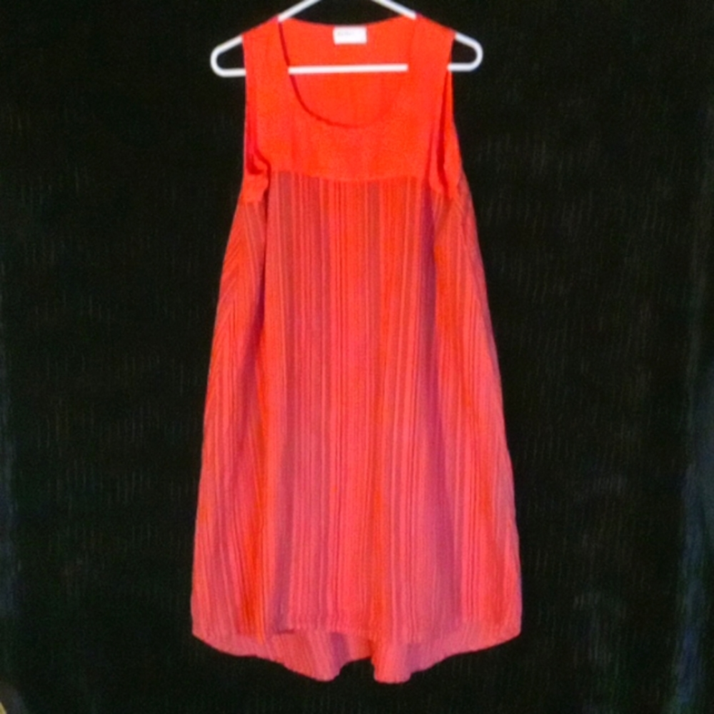 Allen Allen vintage 100% linen dress Red